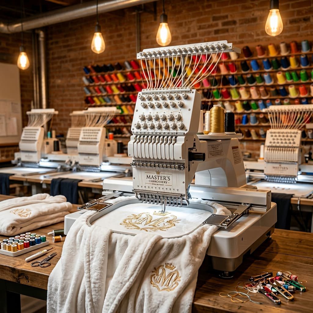 artisan brodeur à l'œuvre